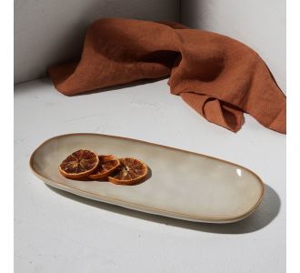 ESTIA ΠΙΑΤΕΛΑ ΟΒΑΛ VIGNETTE STONEWARE 31cm IVORY - 07-24321 Estia |  Πιάτα-Μπωλ στο espiti