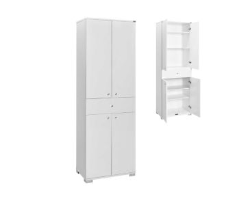 Ντουλάπα ρούχων Diamond Megapap δίφυλλη σε χρώμα λευκό 60x38x187εκ. |  Σετ Μπάνιου στο espiti