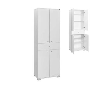 Ντουλάπα ρούχων Diamond Megapap δίφυλλη σε χρώμα λευκό 60x38x187εκ. |  Στήλες Μπάνιου στο espiti
