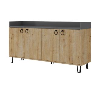 Μπουφές Dea Megapap χρώμα φυσικό οξιάς - ανθρακί 140x36x80εκ. |  Μπουφέδες στο espiti