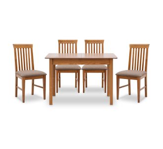 Σετ τραπεζαρίας Bergen-Francis Megapap 5 τμχ μασίφ ξύλο-MDF με επεκτεινόμενο τραπέζι 120/150x68x77εκ. |  Σετ τραπεζαρίες στο espiti