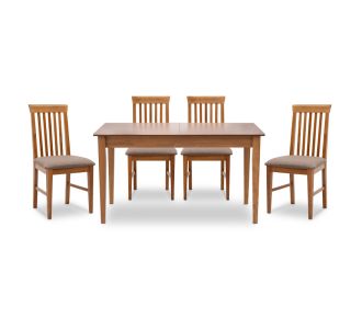 Σετ τραπεζαρίας Adare-Francis Megapap 5 τμχ μασίφ ξύλο-MDF με επεκτεινόμενο τραπέζι 140/180x78x77εκ. |  Σετ τραπεζαρίες στο espiti