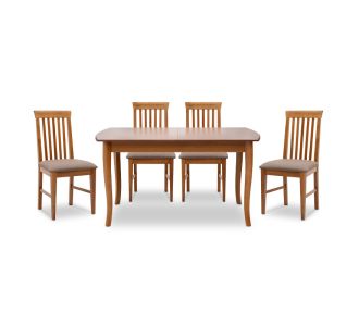 Σετ τραπεζαρίας Belfast Megapap 5 τμχ μασίφ ξύλο - MDF με επεκτεινόμενο τραπέζι 150/200x89x78εκ. |  Σετ τραπεζαρίες στο espiti