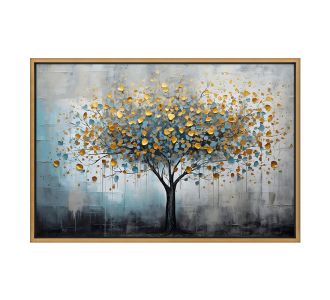 Πίνακας σε καμβά "Gold Tree" Megapap ψηφιακής εκτύπωσης με κορνίζα χρώμα χρυσό 140x100x3εκ. |  Πίνακες στο espiti