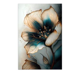 Πίνακας σε καμβά "Emerald Golden Flower" Megapap ψηφιακής εκτύπωσης 70x100x3εκ. |  Πίνακες στο espiti