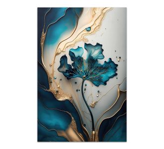 Πίνακας σε καμβά "Emerald Flower" Megapap ψηφιακής εκτύπωσης 70x100x3εκ. |  Πίνακες στο espiti