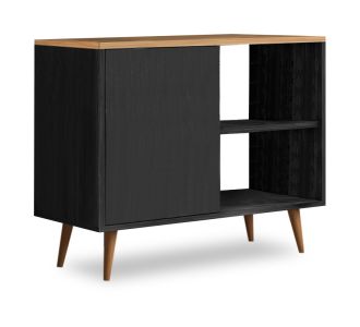 Κονσόλα - μπουφές μελαμίνης Luce Megapap χρώμα μαύρο antique - oak 80x35x66εκ. |  Συρταριέρες -Κονσόλες στο espiti
