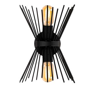 Απλίκα τοίχου Kirpi Megapap E27 μεταλλική χρώμα μαύρο 23x5x33εκ. |  Απλίκες στο espiti