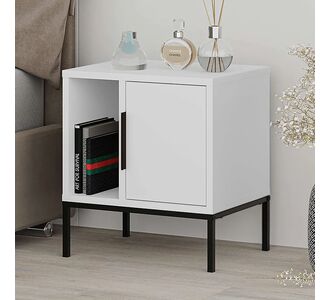 Κομοδίνο Glynn Megapap χρώμα λευκό 45x35x50εκ. |  Κομοδίνα στο espiti