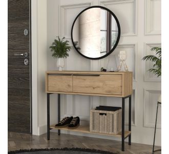 Κονσόλα με καθρέπτη Suzy Megapap χρώμα sepet oak 90x29,6x76εκ. |  Συρταριέρες -Κονσόλες στο espiti