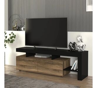 Έπιπλο τηλεόρασης Acnes Megapap χρώμα μαύρο - καρυδί 160x40x53εκ. |  Έπιπλα τηλεόρασης στο espiti