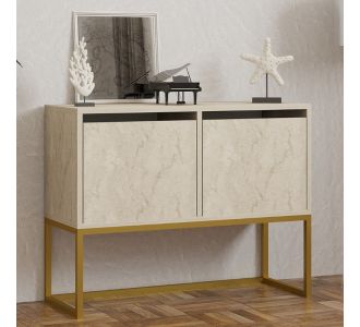Κονσόλα - Μπουφές Zermat Megapap χρώμα μπεζ travertine - χρυσό 90x34x70εκ. |  Συρταριέρες -Κονσόλες στο espiti