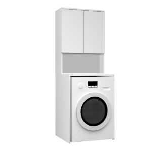 Έπιπλο πλυντηρίου Cozen Megapap χρώμα λευκό 65x60x178εκ. |  Σετ Μπάνιου στο espiti