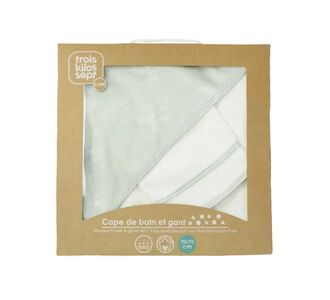 Μπουρνούζι 75x75cm & Γάντι Nova Trois Kilos Sept |  Βρεφικές Πάντες στο espiti