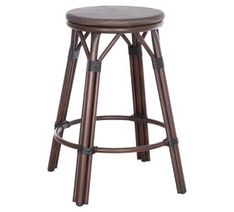 ΣΚΑΜΠΟ ΑΛΟΥΜΙΝΙΟΥ ΜΕΣ.ΥΨΟΥΣ CHINO HM6286.01 BAMBOO LOOK & TEXTILENE ΚΑΦΕ 43x43x65Υεκ |  Σκαμπώ κήπου στο espiti