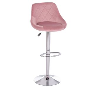 ΣΚΑΜΠΟ ΜΠΑΡ ROSE HM204.42 ΜΕ ΑΜΟΡΤΙΣΕΡ ΧΡΩΜΙΟΥ & ΣΑΠΙΟ ΜΗΛΟ ΒΕΛΟΥΔΟ 48x45x105Υεκ. |  Σκαμπώ μπαρ στο espiti
