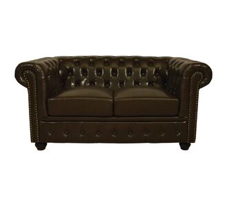 ΚΑΝΑΠΕΣ 2ΘΕΣΙΟΣ T.CHESTERFIELD HM3010.01 ΤΕΧΝΟΔΕΡΜΑ ΣΚΟΥΡΟ ΚΑΦΕ 155x90x73 εκ. |  Καναπέδες γωνιακοί στο espiti