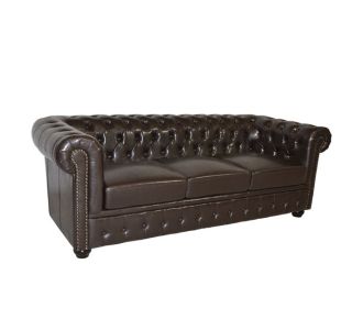 ΚΑΝΑΠΕΣ 3ΘΕΣΙΟΣ T.CHESTERFIELD HM3009.01 ΤΕΧΝΟΔΕΡΜΑ ΣΚΟΥΡΟ ΚΑΦΕ 208x90x73Υ εκ. |  Καναπέδες γωνιακοί στο espiti