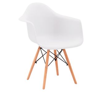 ΠΟΛΥΘΡΟΝΑ ΜΕ ΞΥΛΙΝΑ ΠΟΔΙΑ & ΚΑΘΙΣΜΑ ΛΕΥΚΟ MIRTO HM005.01 64x60x81 εκ. |  Πολυθρόνες σαλονιού στο espiti