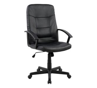 ΚΑΡΕΚΛΑ ΓΡΑΦΕΙΟΥ ΜΑΥΡΟ PU SIVANA 64x56x105-114Y εκ.HM1033 |  Καρέκλες γραφείου στο espiti
