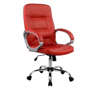 ΚΑΡΕΚΛΑ ΓΡΑΦΕΙΟΥ HM1024.07 KOKKINH IVERN ΜΕ ΠΟΔΙ ΧΡΩΜΙΟΥ 64x55x112-120Υ εκ. |  Καρέκλες γραφείου στο espiti