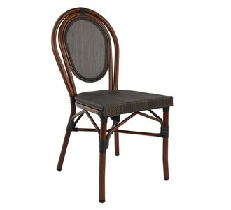 ΚΑΡΕΚΛΑ ΑΛΟΥΜΙΝΙΟΥ KASON BAMBOO LOOK ΚΑΦΕ ΜΕ TEXTLINE 40,5x56,5x89,5 εκ. HM5026 |  Πολυθρόνες κήπου στο espiti
