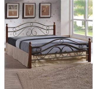 ΚΡΕΒΑΤΙ ΜΕΤΑΛΛΟ ΞΥΛΟ CELINA HM311 150x200 εκ. |  Κρεβάτια στο espiti