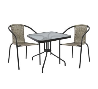 ΣΕΤ ΤΡΑΠΕΖΑΡΙΑΣ 3ΤΜΧ ΜΕ 2 ΚΑΡΕΚΛΕΣ & ΤΡΑΠΕΖΙ 70x70 HM5182.01 |  Σετ τραπεζαρία κήπου στο espiti