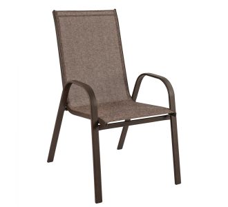 ΠΟΛΥΘΡΟΝΑ ΕΞ.ΧΩΡΟΥ LEON HM5000.02 ΜΕΤΑΛΛΙΚΗ ΚΑΦΕ ΜΕ TEXTILENE ΚΑΦΕ 54x70x93Υεκ |  Πολυθρόνες κήπου στο espiti