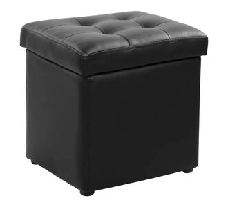 ΣΚΑΜΠΩ ΜΕ ΑΠΟΘΗΚΕΥΤΙΚΟ ΧΩΡΟ PU ΜΑΥΡΟ CUBE HM224.01 36,5x36,5x36Υεκ. |  Σκαμπώ στο espiti