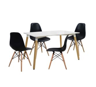 ΣΕΤ ΤΡΑΠΕΖΑΡΙΑ 5Τ ΤΡΑΠΕΖΙ MINIMAL 120x80x73 cm-TWIST ΜΑΥΡΕΣ HM10080.02 |  Σετ τραπεζαρίες στο espiti