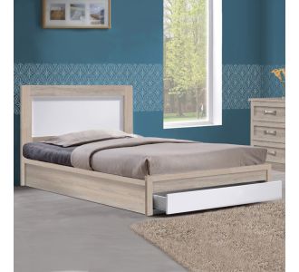 ΚΡΕΒΑΤΙ MELANY HM323.02 ΜΕ 1ΣΥΡΤΑΡΙ SONAMA-ΛΕΥΚΟ 110Χ190 |  Κρεβάτια στο espiti