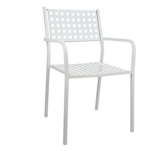 ΠΟΛΥΘΡΟΝΑ ΜΕΤΑΛΛΙΚΗ HM5031.02 ZETA ΣΕ ΛΕΥΚΟ ΧΡΩΜΑ 54x51x84 cm |  Πολυθρόνες κήπου στο espiti