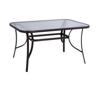 ΤΡΑΠΕΖΙ BRUNO 140Χ80Χ72Υεκ. ΚΑΦΕ ΜΕΤΑΛΛΙΚΟ ΜΕ ΓΥΑΛΙΝΗ ΕΠΙΦΑΝΕΙΑ HM5106.02 |  Τραπέζια κήπου στο espiti