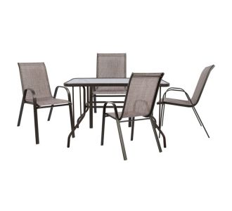 ΣΕΤ ΤΡΑΠΕΖΑΡΙΑΣ ΕΞ.ΧΩΡΟΥ 5ΤΜΧ HM5193.02 ΜΕ 4 ΚΑΡΕΚΛΕΣ & ΤΡΑΠΕΖΙ 110Χ60 ΚΑΦΕ |  Σετ τραπεζαρία κήπου στο espiti