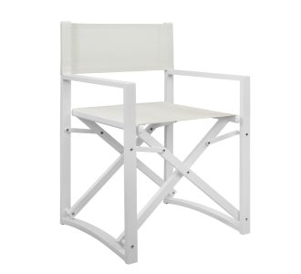 ΠΟΛΥΘΡΟΝΑ ΣΚΗΝΟΘΕΤΗ ΑΛΟΥΜΙΝΙΟΥ DUPRE HM5094.02 ΛΕΥΚΟ 57x48,5x85.5Yεκ |  Πολυθρόνες κήπου στο espiti