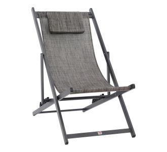 ΣΕΖΛΟΝΓΚ ΕΠΑΓΓΕΛΜΑΤΙΚΗ KEA HM5076.10 ΑΛΟΥΜΙΝΙΟ & TEXTILENE ΓΚΡΙ 59,5x102,5x94Υεκ |  Ξαπλώστρες - Καρέκλες Παραλίας στο espiti