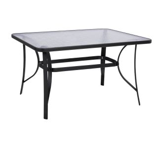 ΤΡΑΠΕΖΙ BRUNO 140Χ80Χ72Υεκ. ΓΚΡΙ ΜΕΤΑΛΛΙΚΟ ΜΕ ΓΥΑΛΙΝΗ ΕΠΙΦΑΝΕΙΑ HM5106.01 |  Τραπέζια κήπου στο espiti