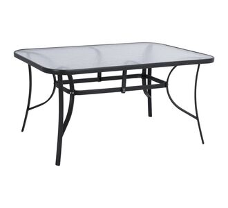 ΤΡΑΠΕΖΙ BRUNO 150X90Χ72Υεκ. ΓΚΡΙ ΜΕΤΑΛΛΙΚΟ ΜΕ ΓΥΑΛΙΝΗ ΕΠΙΦΑΝΕΙΑ HM5145.01 |  Τραπέζια κήπου στο espiti