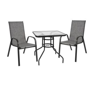 ΣΕΤ ΤΡΑΠΕΖΑΡΙΑΣ ΜΕΤΑΛΛΙΚΗ 3ΤΜΧ ΜΕ 2 ΚΑΡΕΚΛΕΣ & 1 ΤΡΑΠΕΖΙ 70Χ70 HM5185.01 |  Σετ τραπεζαρία κήπου στο espiti