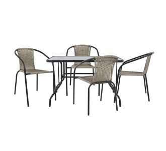 ΣΕΤ ΤΡΑΠΕΖΑΡΙΑΣ ΓΚΡΙ ΜΕΤΑΛΛΙΚΗ 5ΤΜΧ ΜΕ ΚΑΡΕΚΛΕΣ & ΤΡΑΠΕΖΙ 110Χ60 ΓΚΡΙ HM5189.02 |  Σετ τραπεζαρία κήπου στο espiti