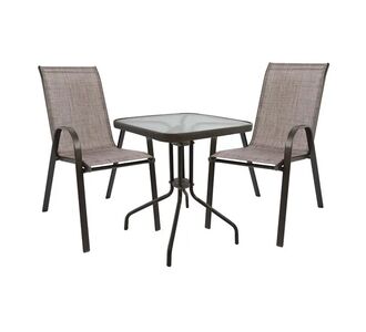 ΣΕΤ ΤΡΑΠΕΖΑΡΙΑ 3ΤΜΧ ΚΑΡΕΚΛΕΣ ΚΑΙ ΤΡΑΠΕΖΙ 60x60 HM5183.02 |  Σετ τραπεζαρία κήπου στο espiti