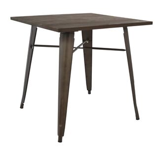 ΤΡΑΠΕΖΙ ΜΕΤΑΛΛΙΚΟ ΣΕ ΧΡΩΜΑ RUSTY ΚΑΙ ΞΥΛΟ HM0611.04 80x80x76εκ |  Τραπεζάκια σαλονιού στο espiti