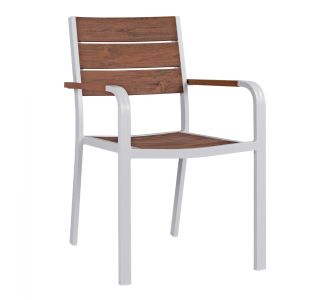 ΠΟΛΥΘΡΟΝΑ ΑΛΟΥΜΙΝΙΟΥ SAGA ΛΕΥΚΗ ΜΕ POLYWOOD HM5127.01 55x56x85Υ εκ. |  Πολυθρόνες κήπου στο espiti