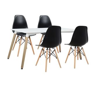 ΣΕΤ ΤΡΑΠΕΖΑΡΙΑΣ 5ΤΜΧ ΜΕ ΤΡΑΠΕΖΙ MINIMAL & ΚΑΡΕΚΛΑ TWIST HM10192 120x80x73 cm |  Σετ τραπεζαρίες στο espiti
