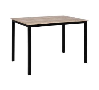 ΤΡΑΠΕΖΙ ΤΡΑΠΕΖΑΡΙΑΣ PANYA HM8332, 110X70Χ76 SONOMA, ΜΑΥΡΑ ΠΟΔΙΑ |  Τραπέζια στο espiti