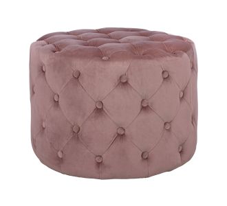 ΣΚΑΜΠΟ KASSIE  ΣΑΠΙΟ ΜΗΛΟ ΒΕΛΟΥΔΟ ΤΥΠΟΥ CHESTERFIELD HM8406.02 Φ60x43Υ εκ. |  Σκαμπώ στο espiti