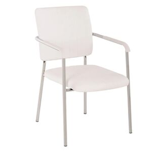 ΚΑΡΕΚΛΑ QUESTA ΜΕ ΜΠΡΑΤΣΑ HM1070.02 ΛΕΥΚΗ 56,5x59x85 cm |  Καρέκλες γραφείου επισκέπτη στο espiti