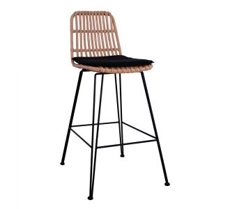 ΣΚΑΜΠΟ ΜΕΤΑΛΛΙΚΟ ΜΕ ΜΑΞΙΛΑΡΙ ALLEGRA HM5452 ΜΕ WICKER ΣΕ ΜΠΕΖ ΑΠΟΧΡΩΣΗ 56x60x109 εκ. |  Σκαμπώ κήπου στο espiti