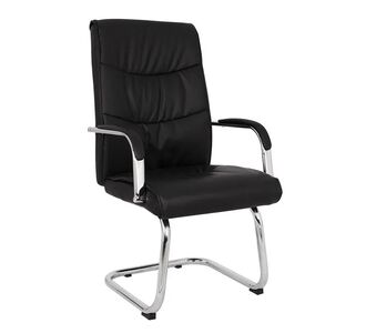 ΠΟΛΥΘΡΟΝΑ JACOB HM1045.11 ΜΑΥΡΟ PU ΜΕ ΒΑΣΗ ΧΡΩΜΙΟΥ 57x66,5x102 cm |  Καρέκλες γραφείου επισκέπτη στο espiti